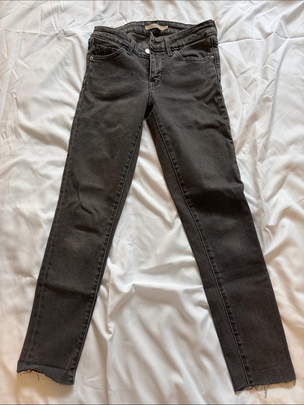 Women's Black Slim Straight Jeans Skinny 24
